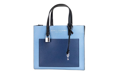 Marc Jacobs Grind Mini Blue Heaven Colorblock Leather Tote Crossbody Bag