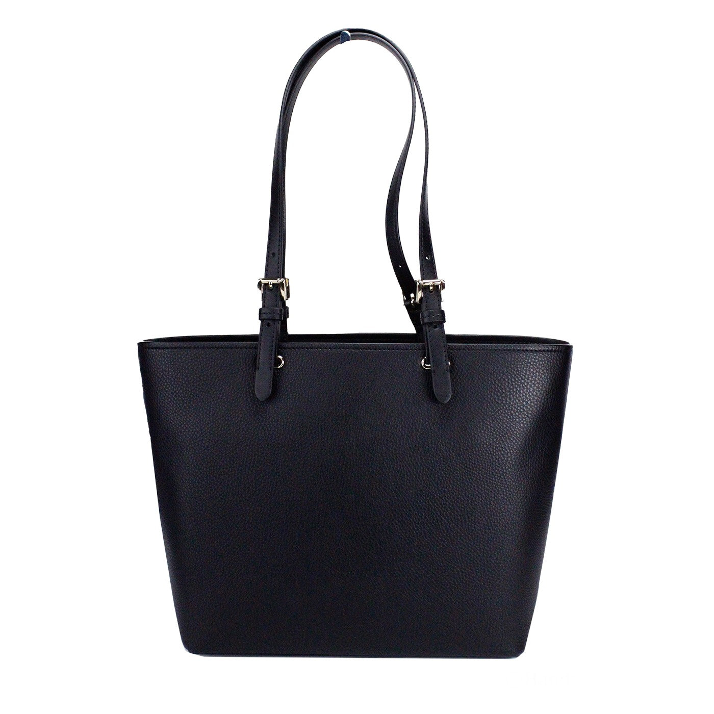 Michael Kors Womens Jet Set Travel Medium Double Pocket Tote Black/Silver