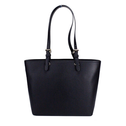 Michael Kors Womens Jet Set Travel Medium Double Pocket Tote Black/Silver
