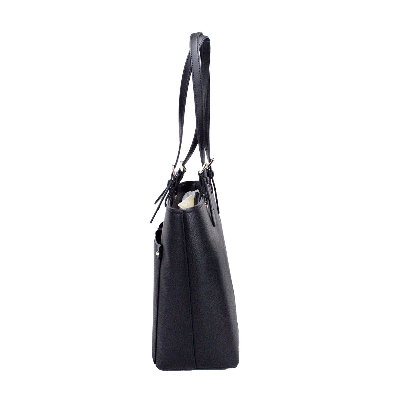 Michael Kors Womens Jet Set Travel Medium Double Pocket Tote Black/Silver