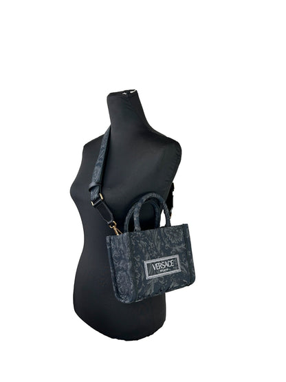 Versace Women’s Extra Small Athena Shopping Bag in Black