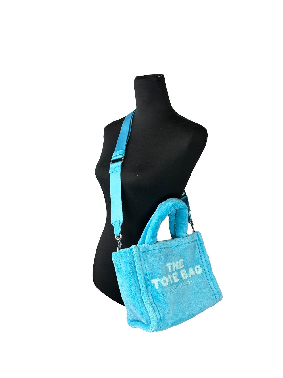 Marc Jacobs The Small Terry Tote Bag Crossbody Purse in Pool Blue