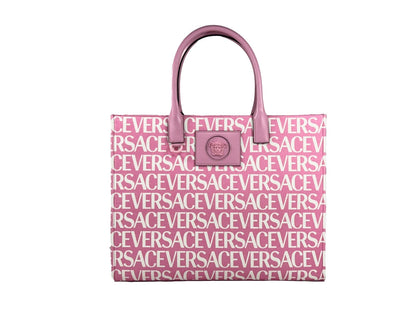 Versace Medusa Large Canvas Tote Bag - Baby Pink