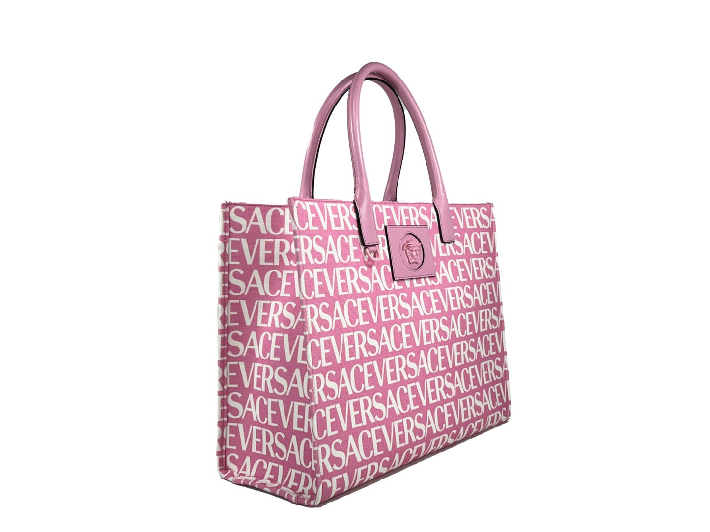 Versace Medusa Large Canvas Tote Bag - Baby Pink