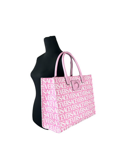 Versace Medusa Large Canvas Tote Bag - Baby Pink