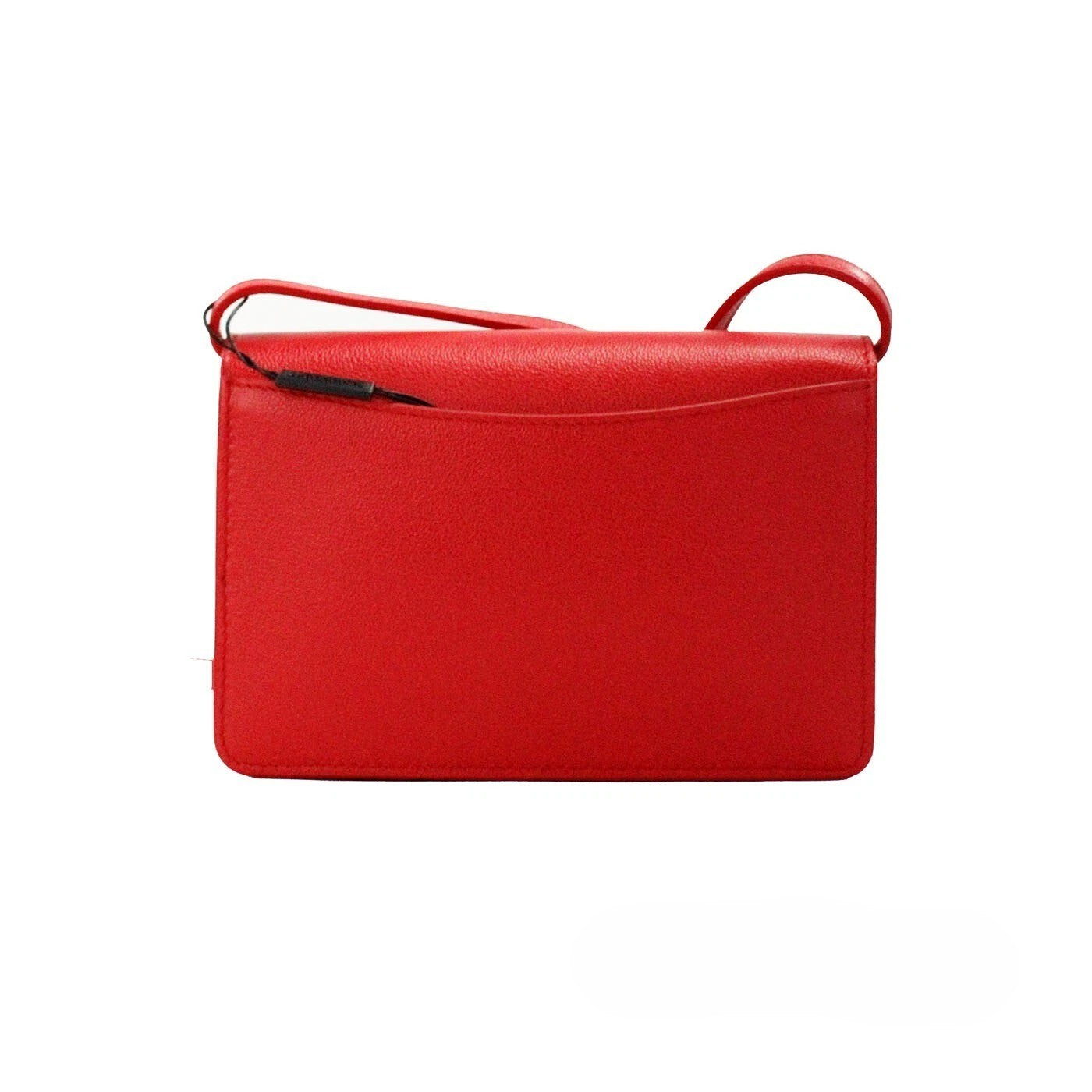 Burberry Hampshire Small Red Embossed Logo Smooth Leather Crossbody Bag - CHECK