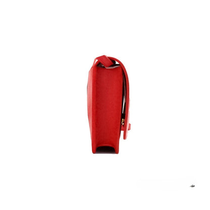 Burberry Hampshire Small Red Embossed Logo Smooth Leather Crossbody Bag - CHECK