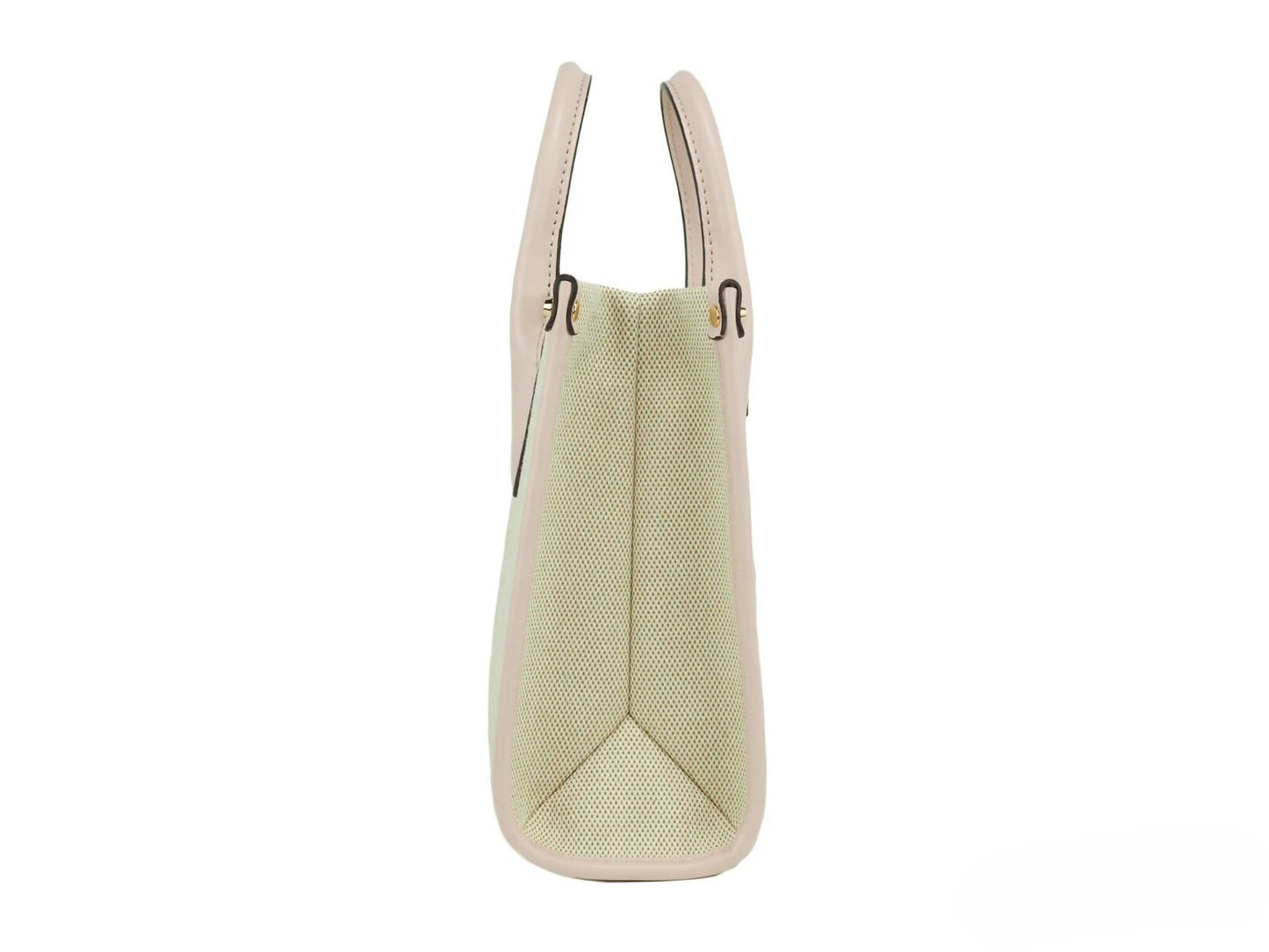 Michael Kors Mirella Small Powder Blush Canvas Shopper Crossbody Handbag