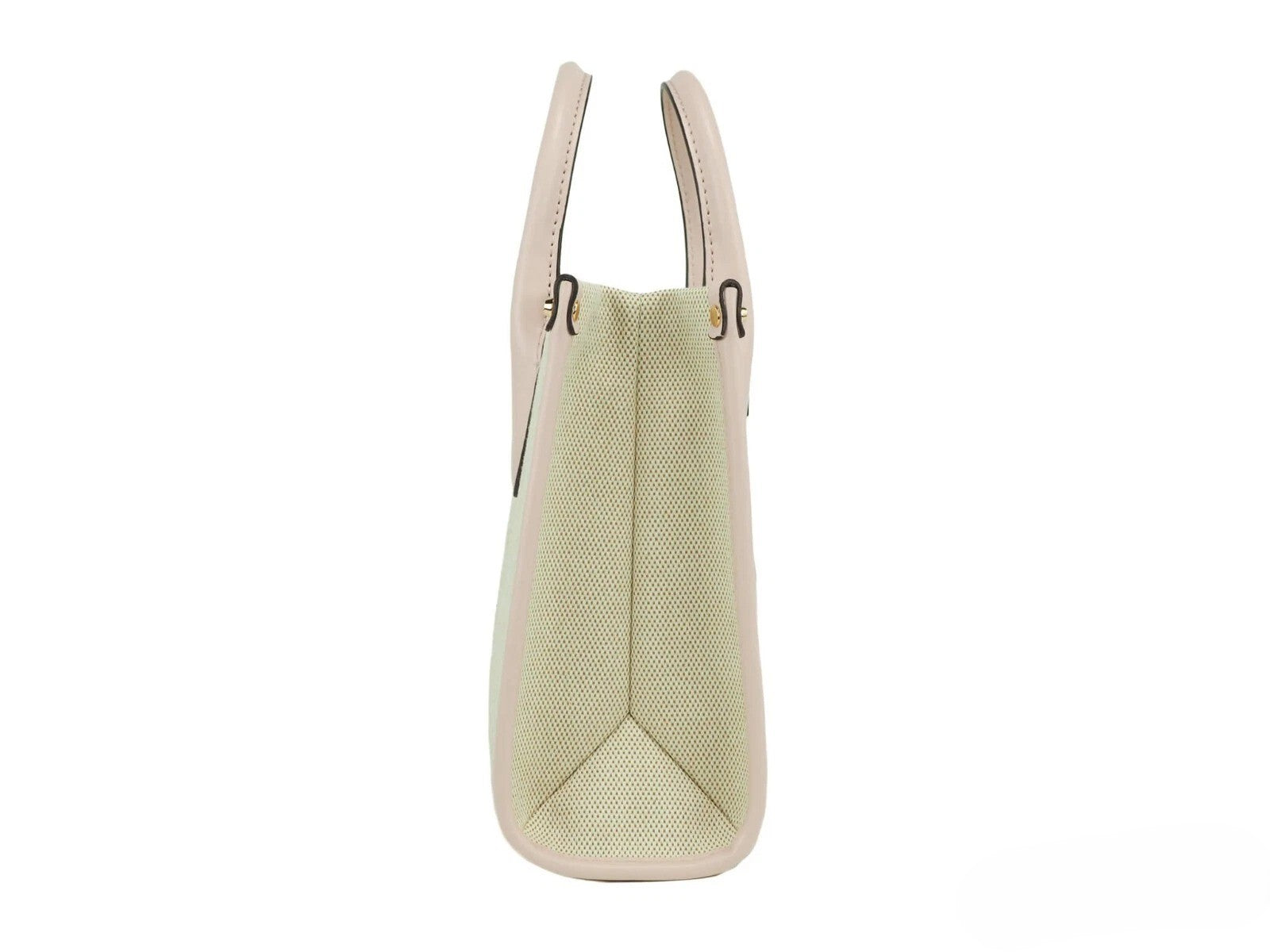 Michael Kors Mirella Small Powder Blush Canvas Shopper Crossbody Handbag