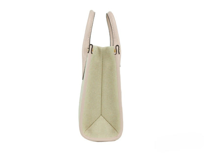Michael Kors Mirella Small Powder Blush Canvas Shopper Crossbody Handbag