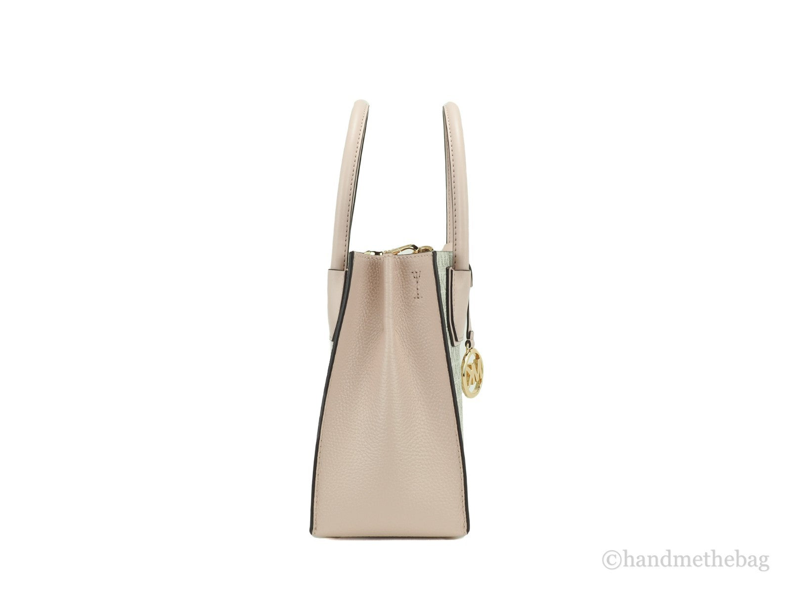 MICHAEL KORS Mercer Medium Logo And Leather Accordion Crossbody Bag in Powder Blush Multi