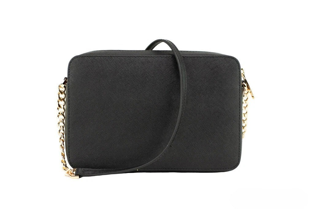 Michael Kors Women’s Top Zip Closure Saffiano Leather Crossbody Bag in Black