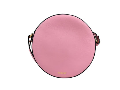Versace Round Disco Leather Camera Case Crossbody Bag in Baby Pink