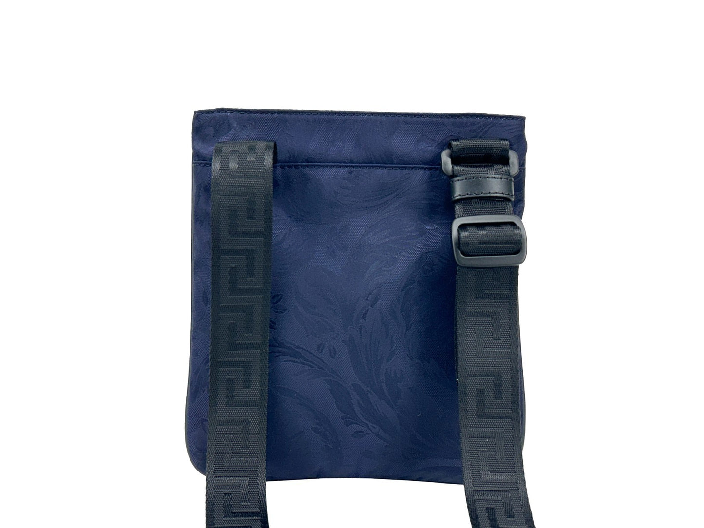 Versace Medusa Flat Crossbody Bag in Navy