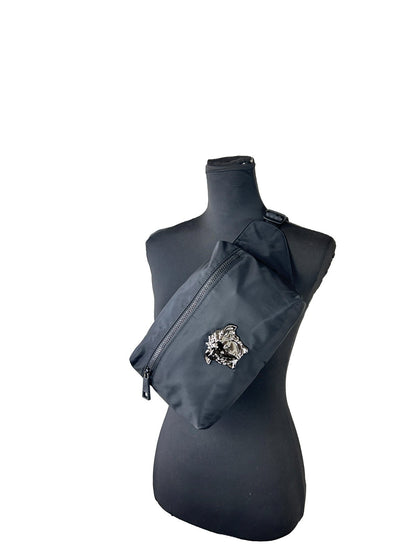 Versace Medusa Black Nylon Belt Bag