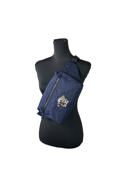 Versace Medusa Navy Nylon Belt Bag - The Ultimate Statement Accessory