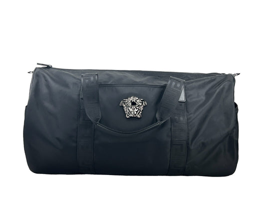 Versace Medusa Large Nylon Duffle Bag - Black