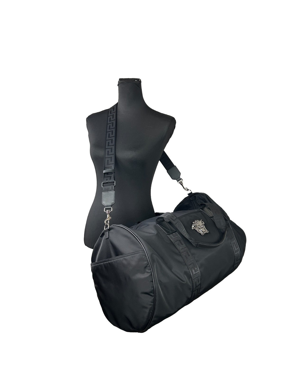 Versace Medusa Large Nylon Duffle Bag - Black