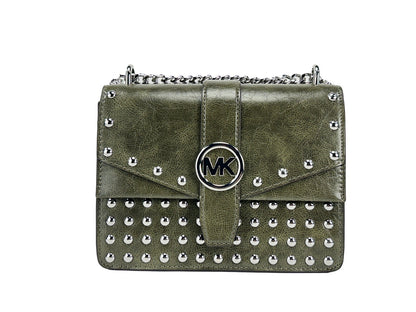Michael Kors Greenwich Small Flap Shoulder Crossbody Bag - Olive Green