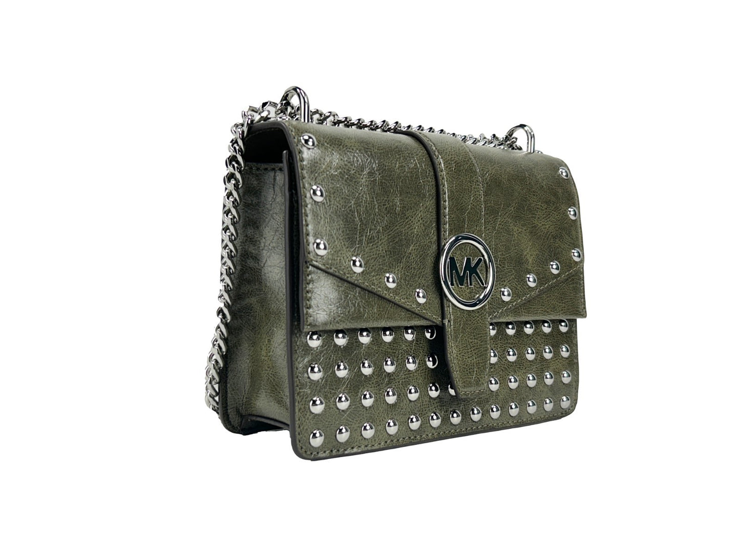 Michael Kors Greenwich Small Flap Shoulder Crossbody Bag - Olive Green