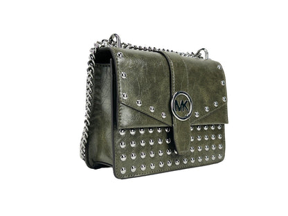 Michael Kors Greenwich Small Flap Shoulder Crossbody Bag - Olive Green