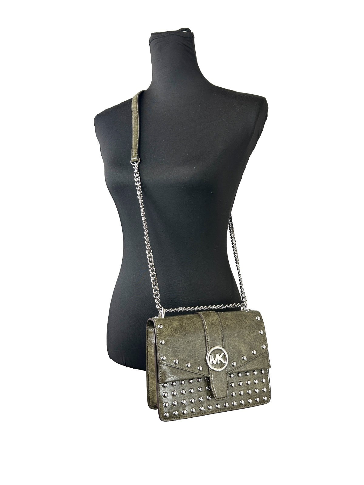 Michael Kors Greenwich Small Flap Shoulder Crossbody Bag - Olive Green