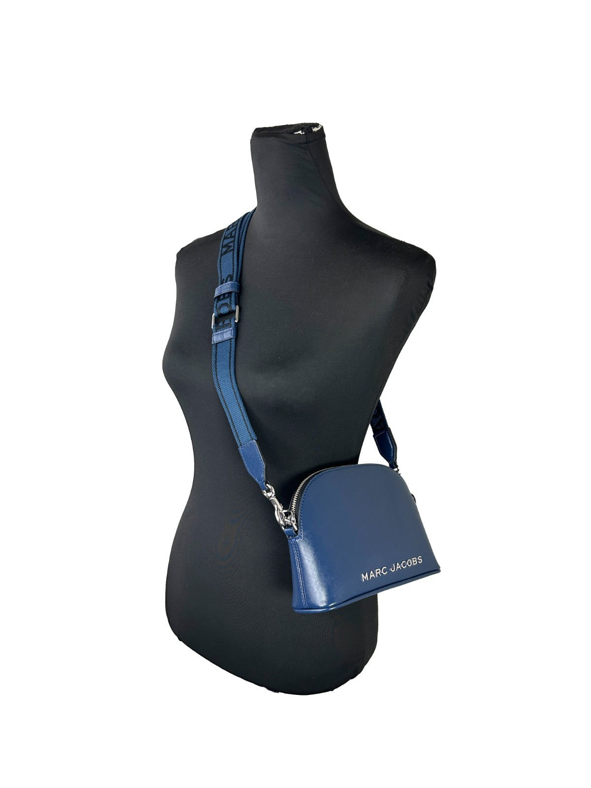 Marc Jacobs Small Dome Leather Crossbody Bag in Azure Blue
