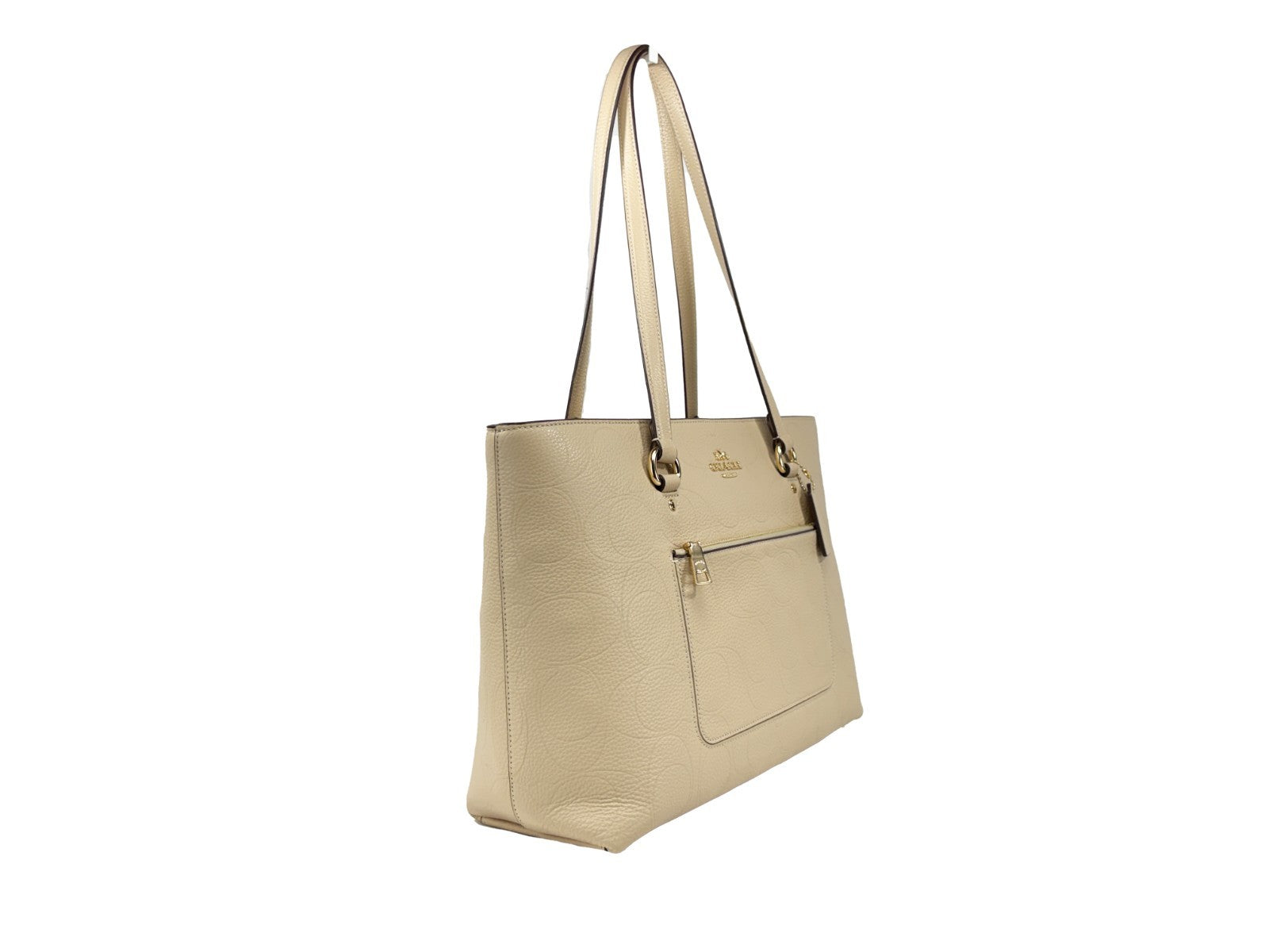 COACH Leather Station Bag Shoulder Tote in Golden Oat