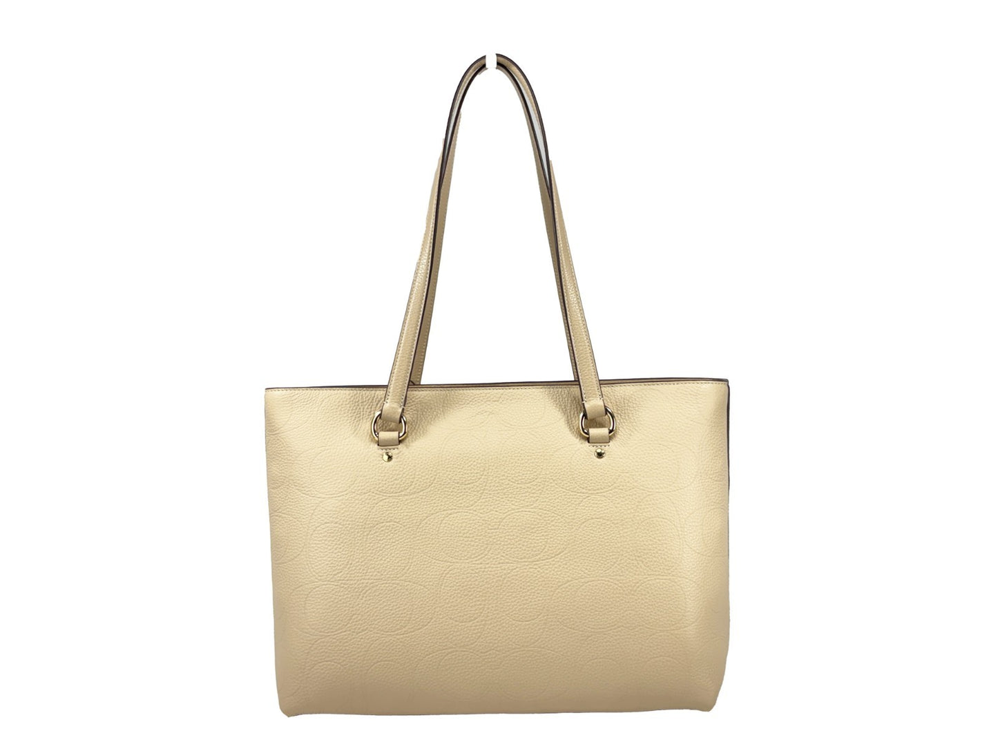 COACH Leather Station Bag Shoulder Tote in Golden Oat