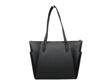Michael Kors Charlotte Leather Top Zip Tote Bag
