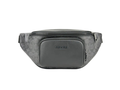 COACH Coach Racer Signature Fanny Belt Bag in Black/Charcoal