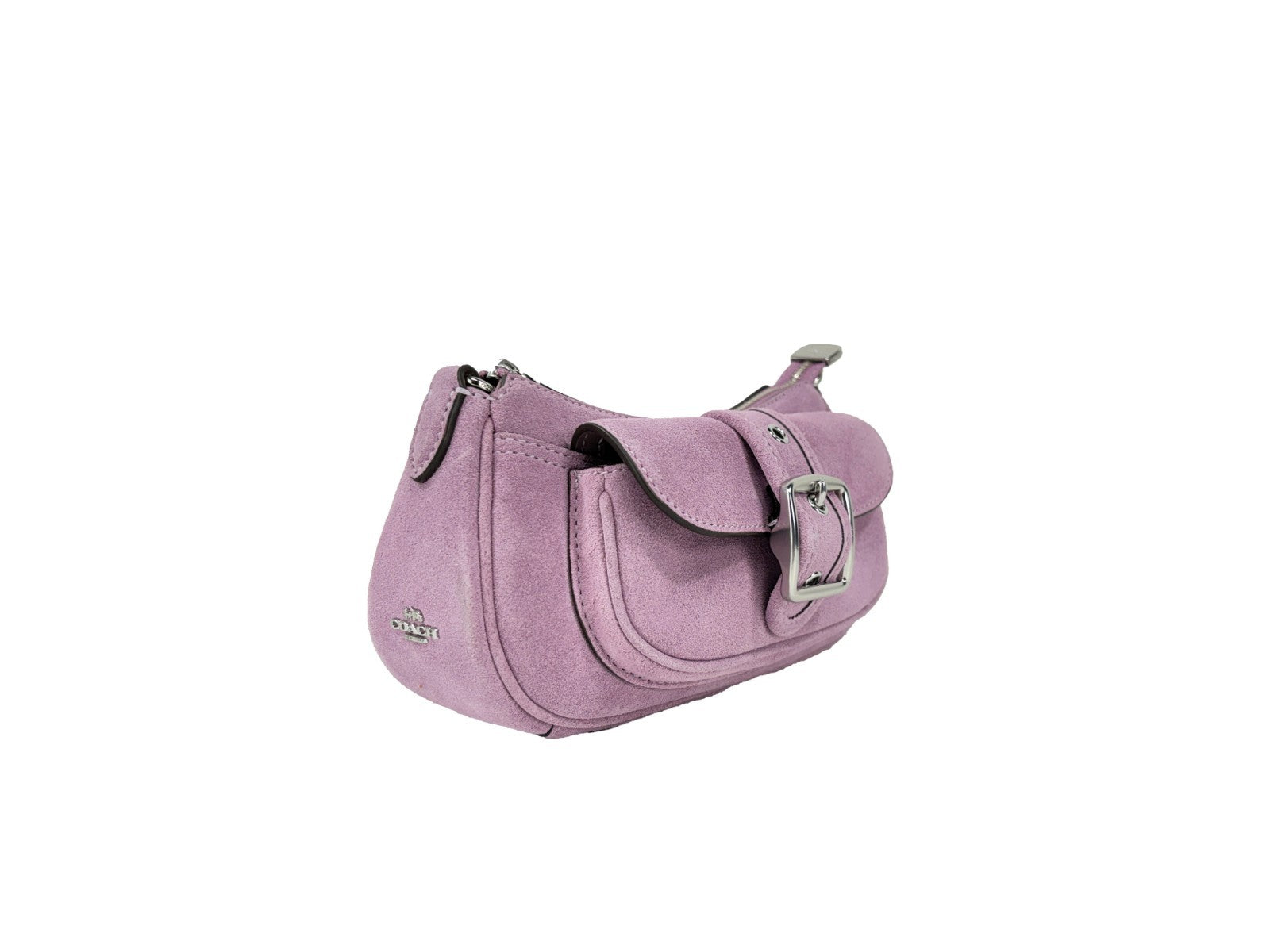 COACH Mini Ashton Suede Shoulder Bag Purse in Violet