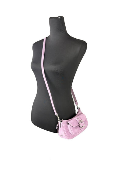 COACH Mini Ashton Suede Shoulder Bag Purse in Violet