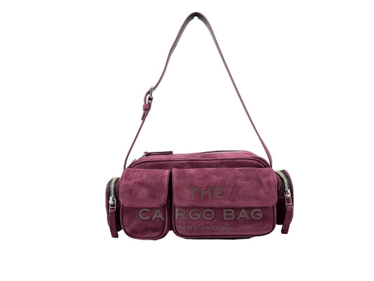 Marc Jacobs The Cargo Suede Shoulder Bag in Dark Plum