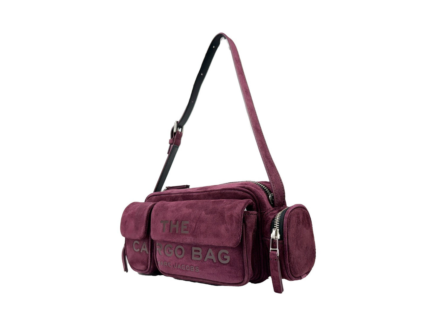 Marc Jacobs The Cargo Suede Shoulder Bag in Dark Plum