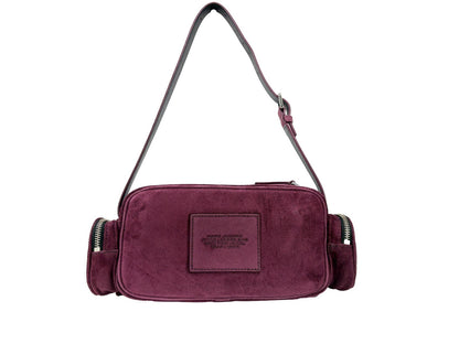 Marc Jacobs The Cargo Suede Shoulder Bag in Dark Plum