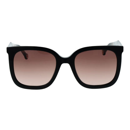 Carolina Herrera Women’s Sunglasses – Black Square Frame, Brown Gradient Lenses