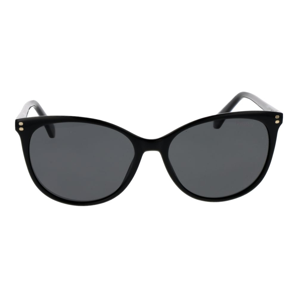 Polaroid Women’s Sunglasses – Black Cat Eye Frame, Grey Polarized Lenses