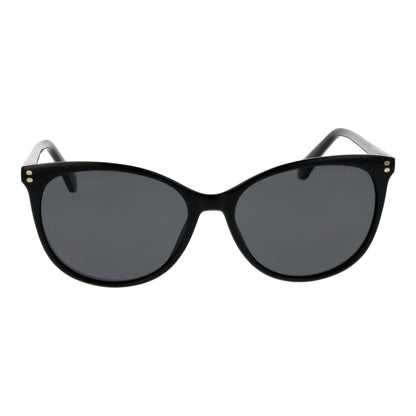 Polaroid Women’s Sunglasses – Black Cat Eye Frame, Grey Polarized Lenses