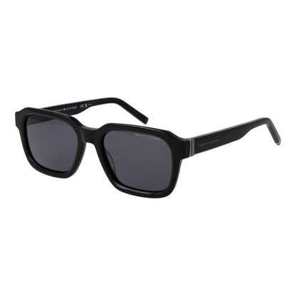 Tommy Hilfiger Men’s Sunglasses – Black Full-Rim Frame with Grey Lenses