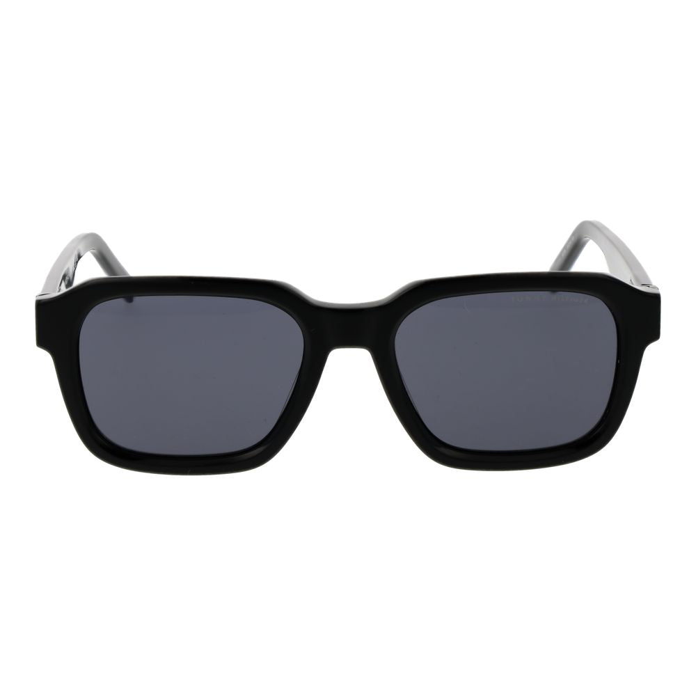 Tommy Hilfiger Men’s Sunglasses – Black Full-Rim Frame with Grey Lenses