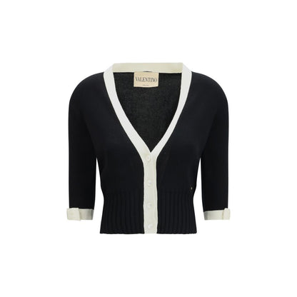Valentino Black & White Cotton Cardigan
