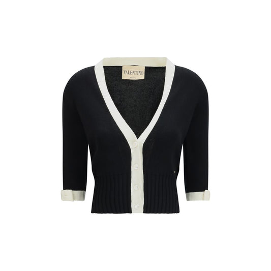 Valentino Black & White Cotton Cardigan