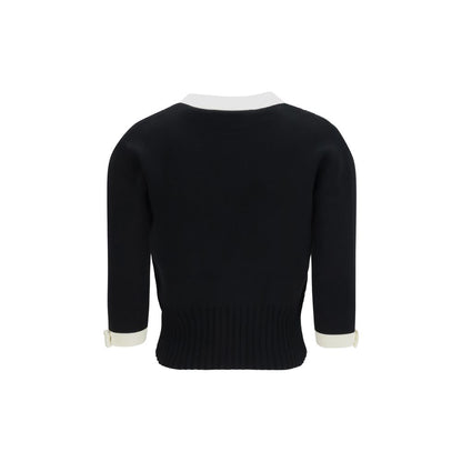 Valentino Black & White Cotton Cardigan