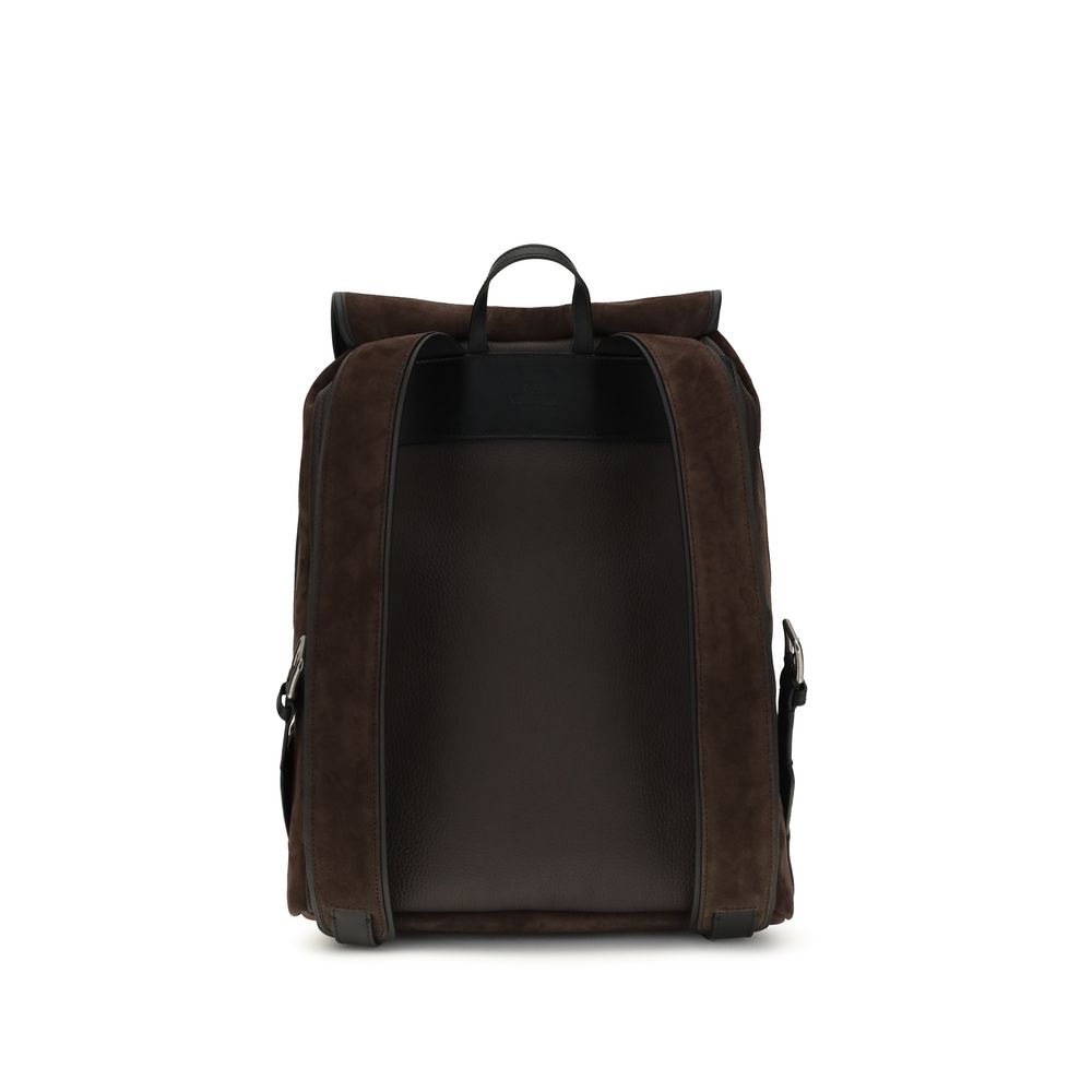 Valentino Garavani Brown Calf Leather Antibes Backpack