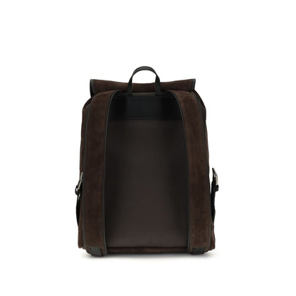 Valentino Garavani Brown Calf Leather Antibes Backpack