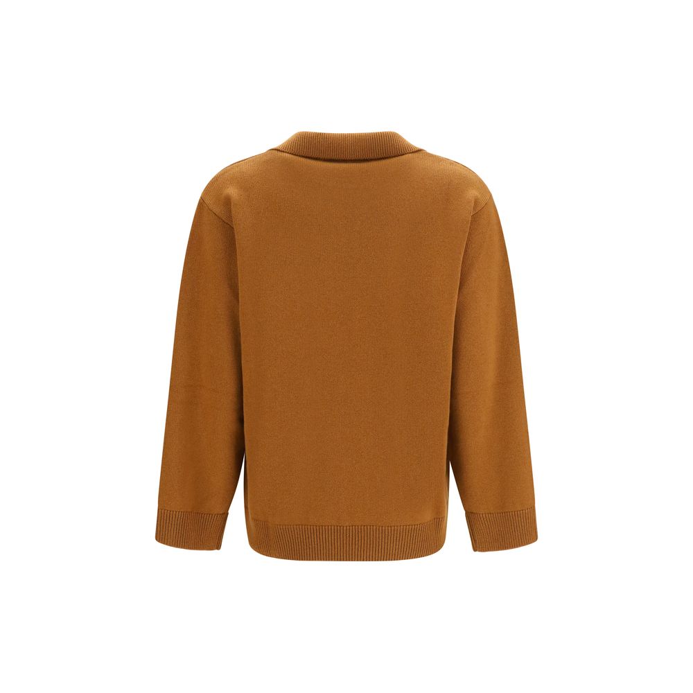 Valentino Brown Cashmere V-Neck Sweater