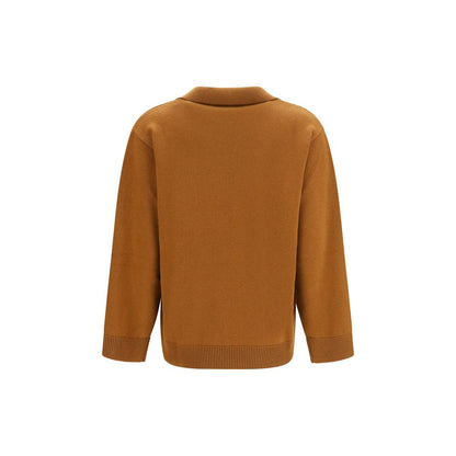 Valentino Brown Cashmere V-Neck Sweater