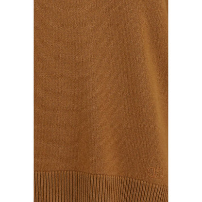 Valentino Brown Cashmere V-Neck Sweater
