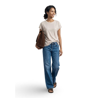 Street One Beige Polyester T-Shirt with Sequins